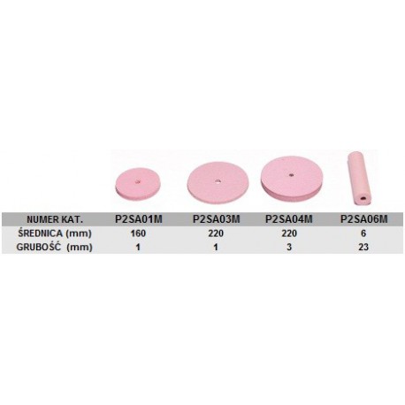 Rubbers for polishing porcelain - medium grade