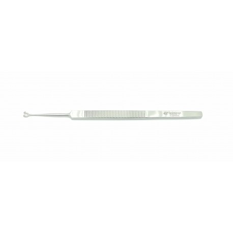 Bent anatomical microsurgical twezers 180 mm.