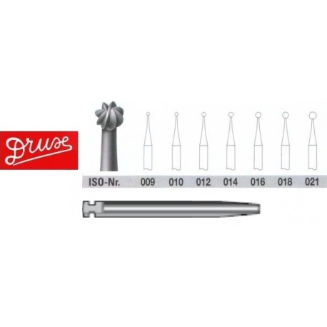 Carbide burs for a micromotor.